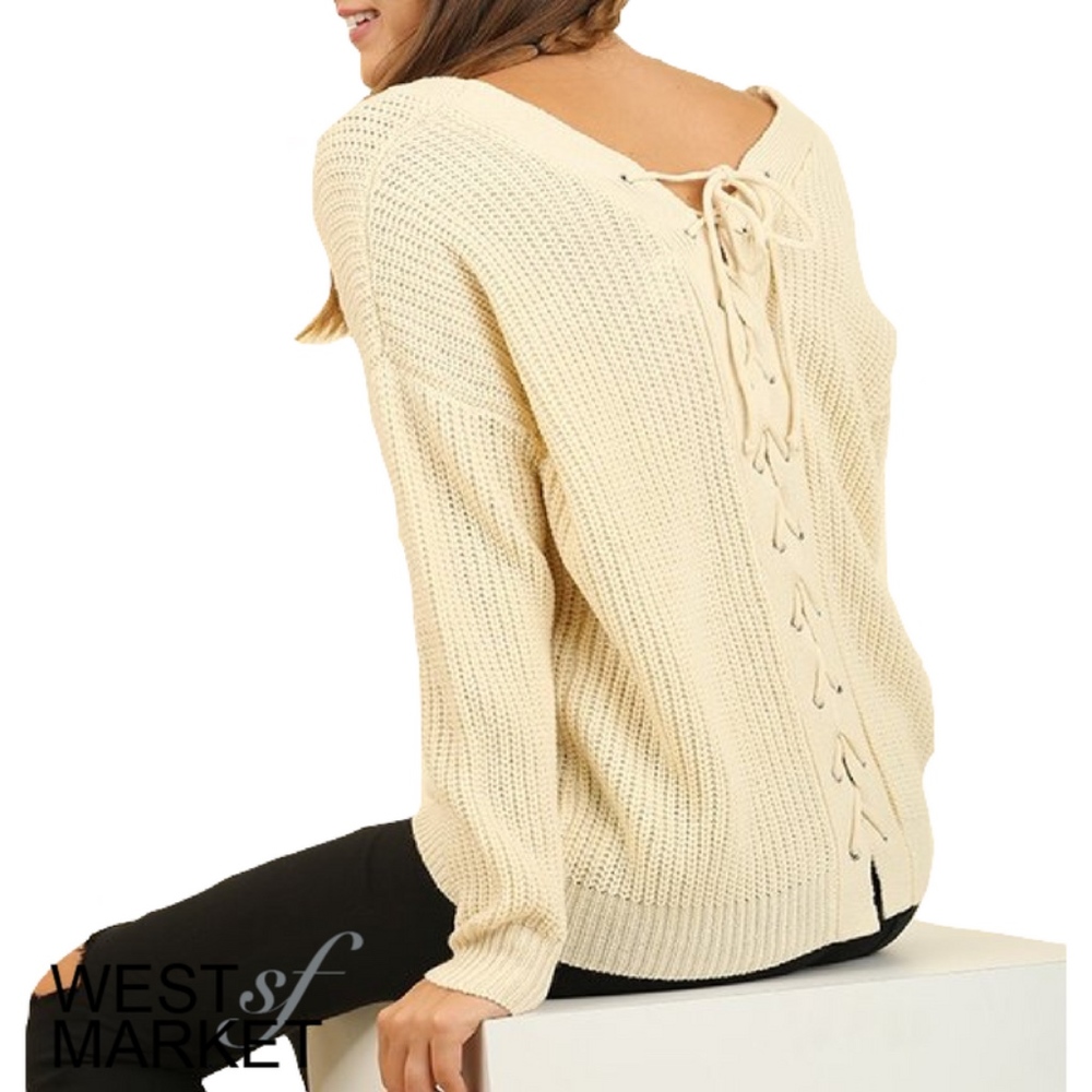 The Addison Lace-Up Sweater